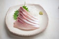 Japanese Cuisine Amberjack sashimi Royalty Free Stock Photo