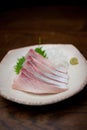 Japanese Cuisine Amberjack sashimi