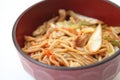 Japanese cuisine, fried noodles Yakisoba Royalty Free Stock Photo