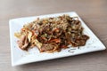 Japanese cuisine, fried noodles Yakisoba Royalty Free Stock Photo