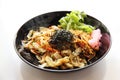 Japanese cuisine, fried noodles Yakisoba Royalty Free Stock Photo