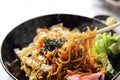 Japanese cuisine, fried noodles Yakisoba Royalty Free Stock Photo