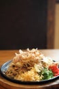 Japanese cuisine, fried noodles Yakisoba Royalty Free Stock Photo