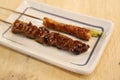 Japanese cuisine Grilled ,teriyaki skewers Yakitori Royalty Free Stock Photo