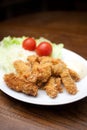 Japanese Cuisine, kakifurai (Deep-fried oysters) Royalty Free Stock Photo