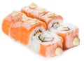 Japanese cuisine. Maki sushi isolate Royalty Free Stock Photo