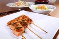 Japanese cuisine skewers Royalty Free Stock Photo