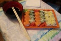 Japanese cuisine is the national delicacy of sushi and rolls