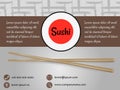 Japanese cuisine restaurant sushi menu cover template