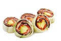 Japanese Cuisine - Salmon Rolls Royalty Free Stock Photo