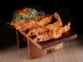 Japanese cuisine. tempura prawn