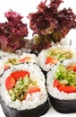 Japanese Cuisine - Vegetarian Sushi Royalty Free Stock Photo