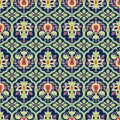 Japanese Curl Flower Net Vector Seamless Pattern Royalty Free Stock Photo