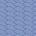 Japanese Curl Wave Line Vector Seamless Pattern