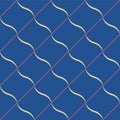 Japanese Curl Wave Tile Vector Seamless Pattern