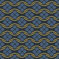 Japanese Curl Zigzag Chain Vector Seamless Pattern Royalty Free Stock Photo