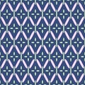 Japanese Curl Zigzag Net Vector Seamless Pattern Royalty Free Stock Photo