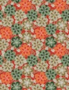 Japanese Curve Flower Vector Seamless Pattern