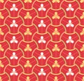 Japanese Curve Triangle Weave Vector Seamless Pattern