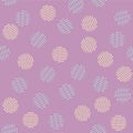 Japanese Cute Embroidery Polka Dot Vector Seamless Pattern