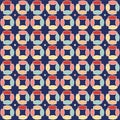 Japanese Cute Petal Circle Vector Seamless Pattern