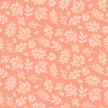 Japanese Cute Wild Leaf Vector Seamless Pattern