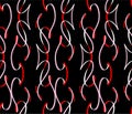 Japanese Dancing Ribbon Vector Seamless Pattern