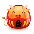 Japanese Daruma doll with Ox face.