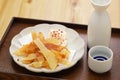 Japanese delicacy made by drying ray fins