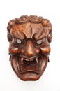 Japanese demon mask carving