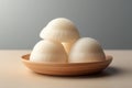 Japanese dessert mochi in a plate. AI generative Royalty Free Stock Photo