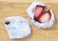 Japanese Dessert of Strawberry Mochi or Ichigo Daifuku Royalty Free Stock Photo