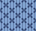 Japanese Diagonal Cross Petal Flower Stripe Vector Seamless Pattern