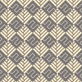 Japanese Diagonal Maze Checkered Vector Seamless Pattern
