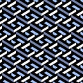 Japanese Diagonal Maze Vector Seamless Pattern