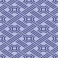 Japanese Diamond Maze Net Vector Seamless Pattern