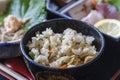 Fried rice with vegetables on a bowl. Royalty Free Stock Photo