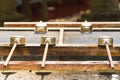 Japanese dippers for holy water Royalty Free Stock Photo
