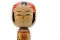 Japanese doll on white background Royalty Free Stock Photo