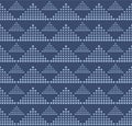 Japanese Dot Triangle Checkered Vector Seamless Pattern Royalty Free Stock Photo