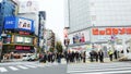 Japanese downtown crossroad Royalty Free Stock Photo