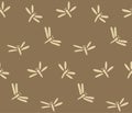Japanese Dragonfly Vector Seamless Pattern