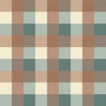 Japanese Earth Tone Checkered Vector Seamless Pattern