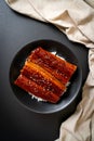 Japanese eel grilled with rice bowl or Unagi don Royalty Free Stock Photo