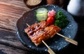 Japanese eel grilled in skewer. Royalty Free Stock Photo
