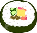 Japanese Eho-maki sushi roll