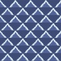 Japanese Embroidery Triangle Checkered Vector Seamless Pattern