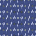 Japanese Embroidery Zigzag Motif Vector Seamless Pattern Royalty Free Stock Photo