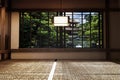 Japanese empty room tatami mat Designing the most beautiful. 3D rendering