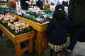 A Japanese farmer`s market.